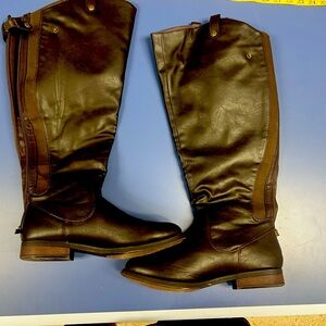 Wendy tall boots brown wide calf 11